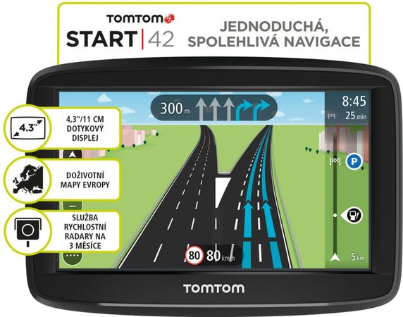 Navigace TomTom START 42 Regional CEE, LIFETIME