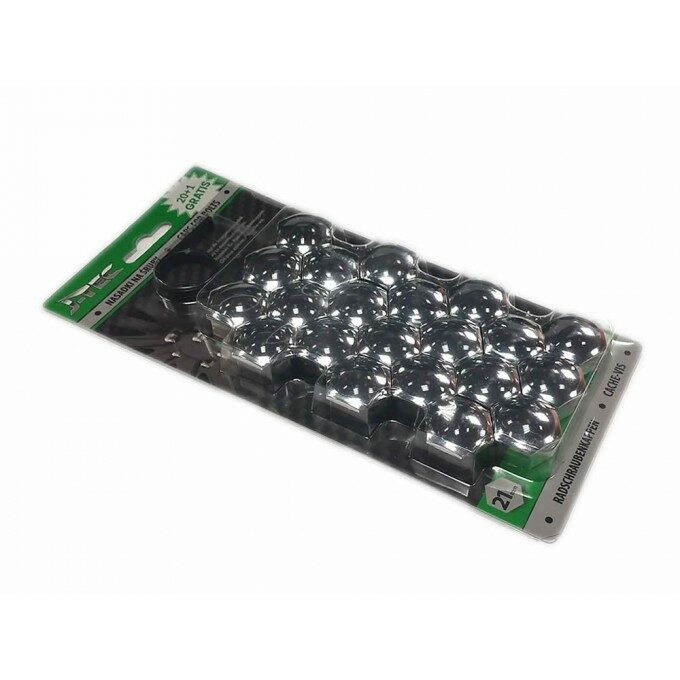 Kryty šroubů ozdobné 19mm chrom 21ks