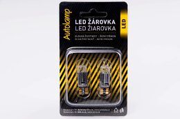LED T10 bílá,12V 5W křišťálový design - 2ks