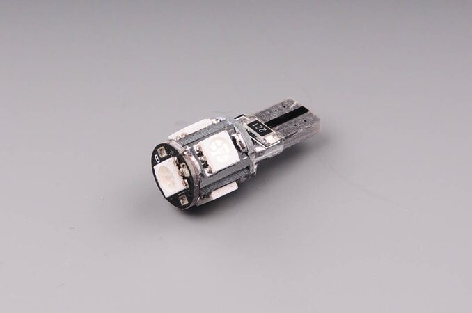 LED T10 zelená CANBUS,12V 5W 5xLED 5050