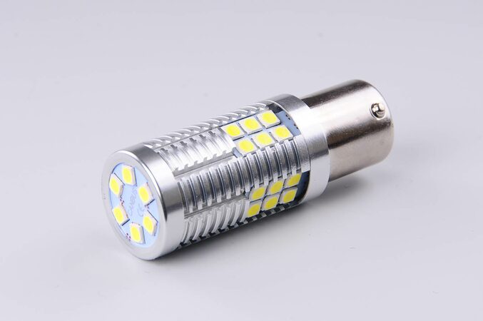 LED autožárovka BA15s bílá, 12V, čirá CANBUS 1200lm