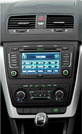 2DIN redukce pro Škoda Yeti 2009- s Clima
