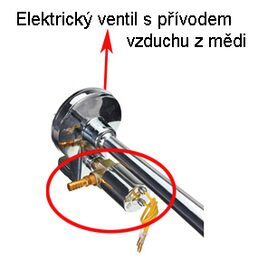 Singl-fanfára 640mm, chromová, hluboký tón bez kompresoru