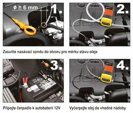 Čerpadlo na odsávání oleje a nafty 12V