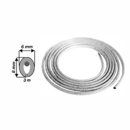 Samolepící ozdobná lišta nasunovací 3m 8/6mm světle šedá+stříbrná linka