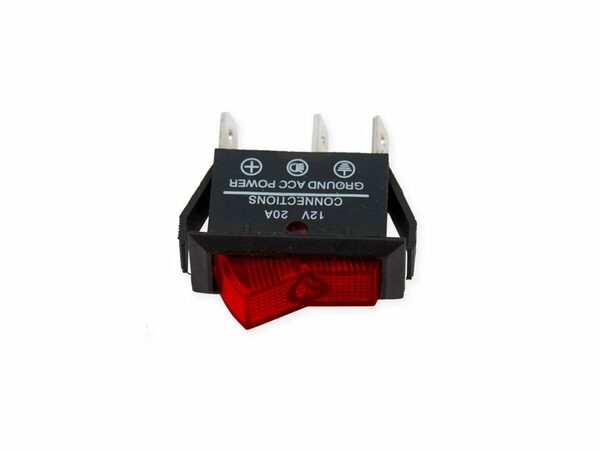 Přepínač kolébkový /STŘEDNÍ/ červený