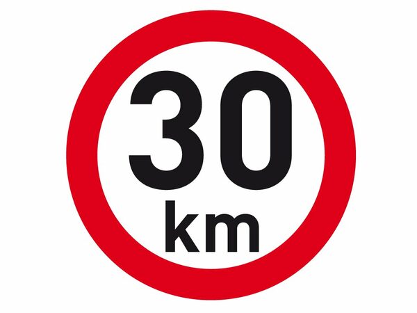 Samolepka reflexní rychlost 30 km, průměr 200 mm