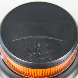LED maják, 12-24V, 18x1W oranžový, magnet, ECE R65 R10