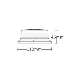 LED maják, 12-24V, 18x1W oranžový, pevná montáž, ECE R65 R10