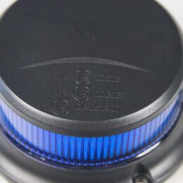LED maják, 12-24V, 18x1W modrý, pevná montáž, ECE R65 R10