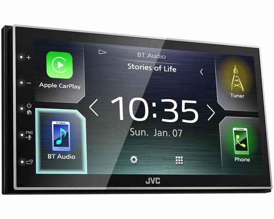 JVC 2DIN autorádio/6,8" displej/USB/AUX/Bluetooth/Apple CarPlay / Android Auto