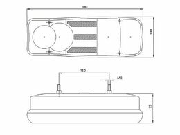 Sdružené světlo FT-94 BAJ levé (A100)