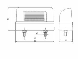 Osvětlení SPZ boční FT-22/1, FRISTOM