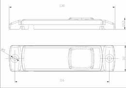Poziční světlo FT-018 B, bílé, FRISTOM