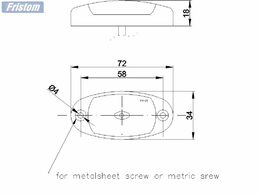 Poziční světlo FT-25 B LED bílé, přední