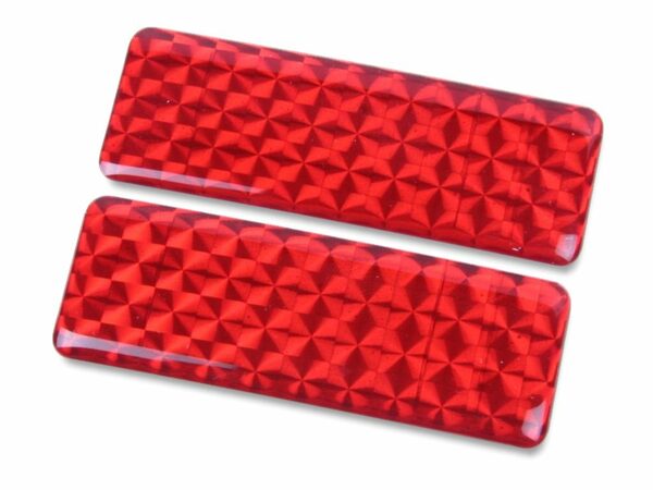 Odrazka 3D na nárazník, červená 7cm -samolep. 2ks