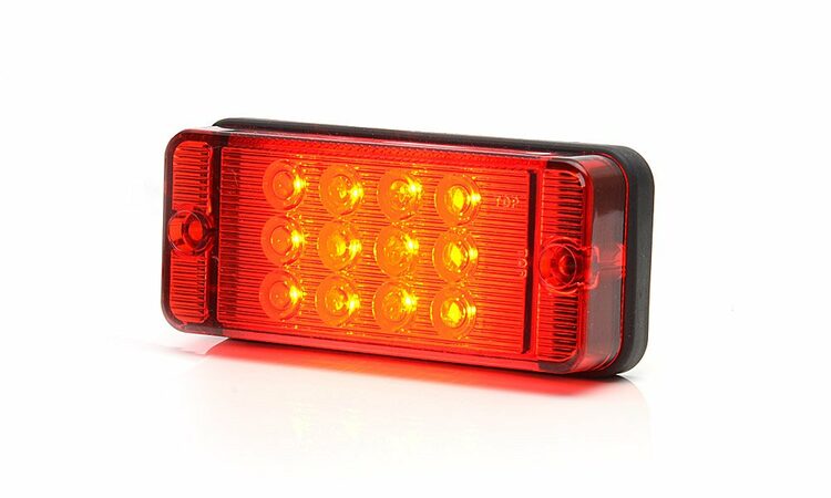 Mlhové světlo W83D červené sklo (700KR) LED, WAS