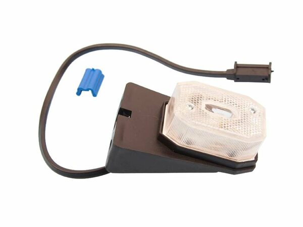 Poziční světlo FT-001 (žárovkové) bílé úhlový držák QS075 konektor, FRISTOM