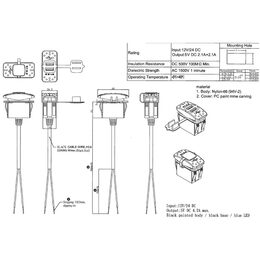 2x USB zásuvka 12/24V, 4,2A