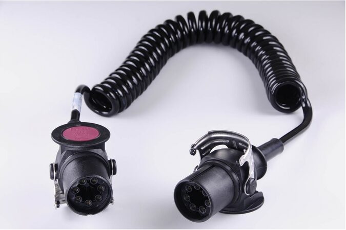 kabel spirálový 24V 7P EBS ADR 4,5m ochr.kabel