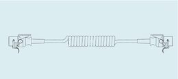 kabel spirálový 24V 7P EBS ADR 4,5m ochr.kabel