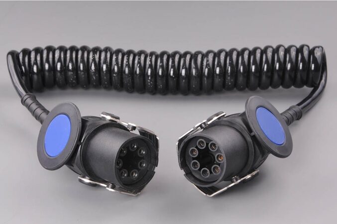 Kabel spirálový 24V 7P EBS 4m