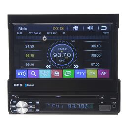 1DIN DVD autorádio s výsuvným 7" LCD, bluetooth,multicolor, SD/USB/FM/DUAL-GPS/RDS/ČESKÉ M