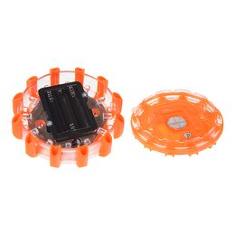 LED výstražné světlo 12 + 3LED na 3x baterii AAA, oranžové