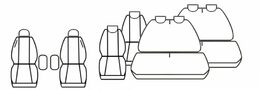 Autopotahy TOYOTA PRO ACE II, 8 MÍST, 1+1,1+2,1+2, od r. 2016, žakar tmavý