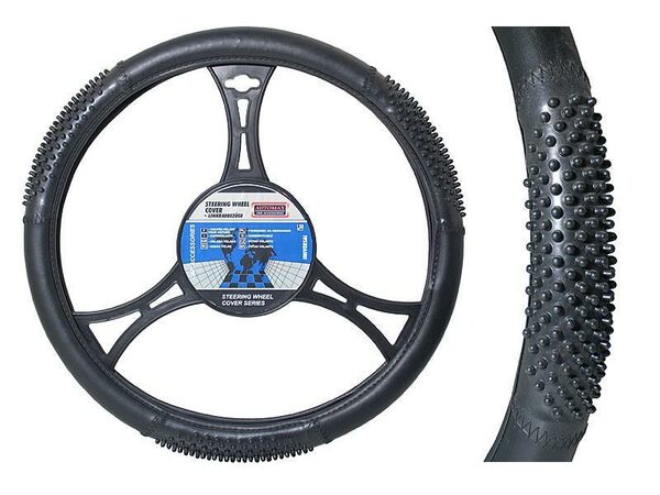 Potah na volant MASSAGE černý XXL TIR ( 49-51cm)