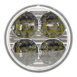 LED světla pro denní svícení 4 HIGH POWER LED 12V/24V, kulatá 70mm, ECE