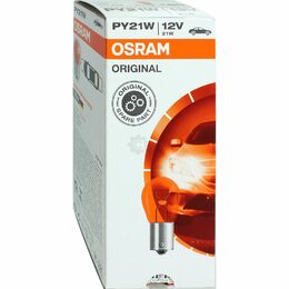 Autožárovka 12V 21W BAU15s oranžová OSRAM (PY21W)
