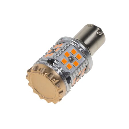 LED BAU15s oranžová, CAN-Bus, 12-24V, 30LED/3030SMD