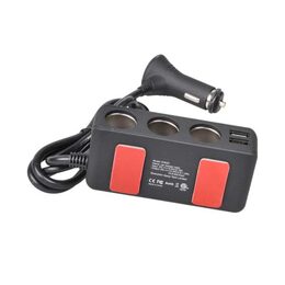 Roztrojka zapalovače SMART, 4xUSB s voltmetrem
