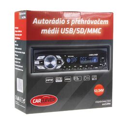1DIN 12/24V autorádio USB/SD/AUX, odnímatelný panel