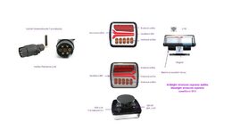 2x Sdružená aku lampa zadní LED s bezdrátovým připojením k 7pin zástrčce, ECE R10