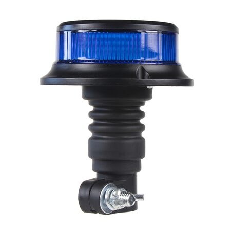 LED maják, 12-24V, 18x1W modrý na držák, ECE R65 R10