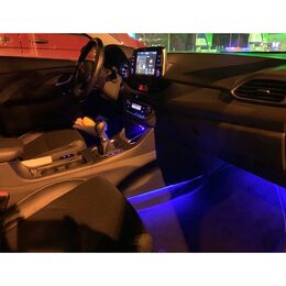 LED silikonový extra plochý pásek modrý 12 V, 60 cm