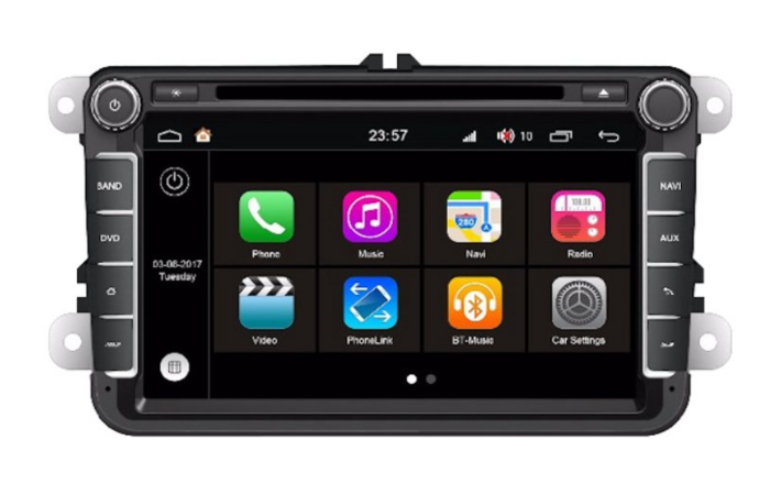 Autorádio Geborn Android W370 8" - Škoda/Seat/VW