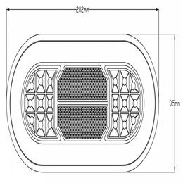 Sdružená LED lampa zadní 12-24V, ovál, 3 funkce