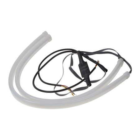 LED pásek, dynamické blinkry oranžová / poziční světla bílá, 45 cm