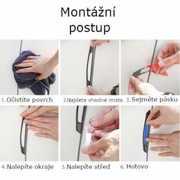 Chrániče hran dveří Carbon černo/bílé - 4ks