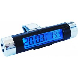 Teploměr s hodinami LED