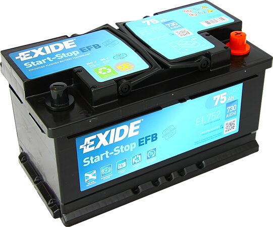 Autobaterie EXIDE START-STOP EFB 75Ah 12V 730A