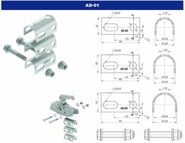 Sada adaptérů ke kloubu 35-40, 40-45, 45-50 se šrouby
