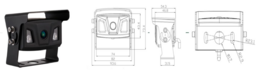 Couvací kamera Profi Truck/bus AHD 1080P 170° - 4 pin s IR hliníková