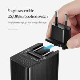 Nabíječka Mcdodo Cube serie 220V, EU / US / UK zásuvka, 3x USB, 3.4A, bez kabelu, černá