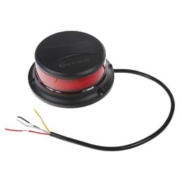 LED maják, 12-24V, 18x1W červený, pevná montáž ECE R10