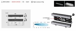 LED rampa s pozičním světlem pod SPZ, 18x3W, 380mm, ECE R112