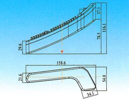 x LED světla pro denní svícení, 158x22mm, ECE